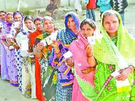 Voting in elections faded, 45 per cent voting